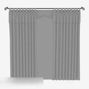 Gray Curtain For Home 3d model