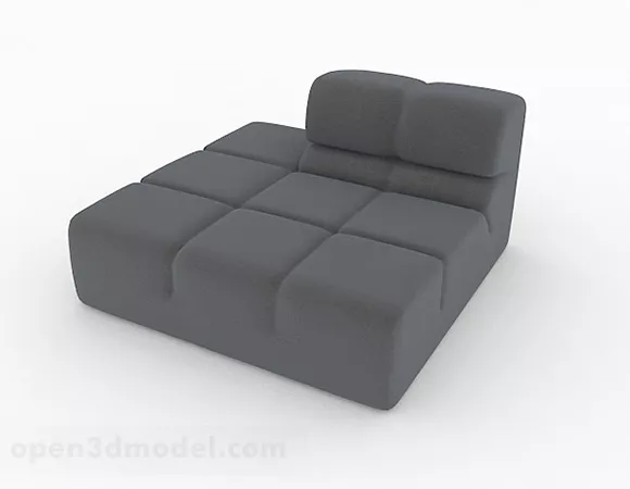Gray Tone Single Sofa 3d model Gray Tone Single Sofa 3d model
