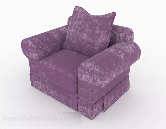 Purple Home Single Sofa 3d model Purple Home Single Sofa 3d model