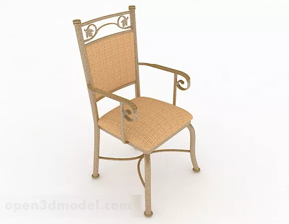 Yellow Wood Home Chair 3d model Yellow Wood Home Chair 3d model