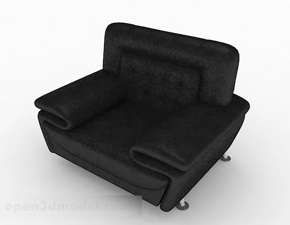 Black Minimalist Single Sofa Chair 3d model Black Minimalist Single Sofa Chair 3d model
