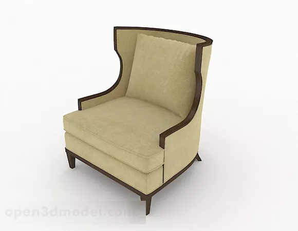Home Simple Brown Single Sofa Chair 3d model Home Simple Brown Single Sofa Chair 3d model