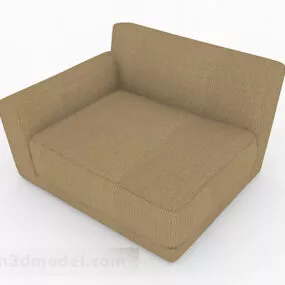 Brown Minimalist Single Sofa Chair V1 3d model