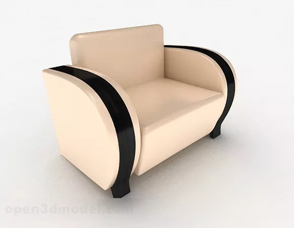 Yellow Minimalist Single Sofa Chair 3d model Yellow Minimalist Single Sofa Chair 3d model
