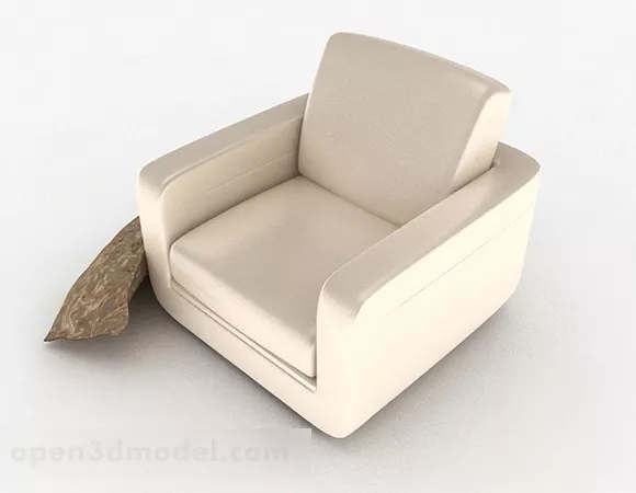 Off-white Minimalist Single Sofa Chair 3d model Off-white Minimalist Single Sofa Chair 3d model