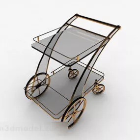 Glass Mobile Dining Table V1 3d model