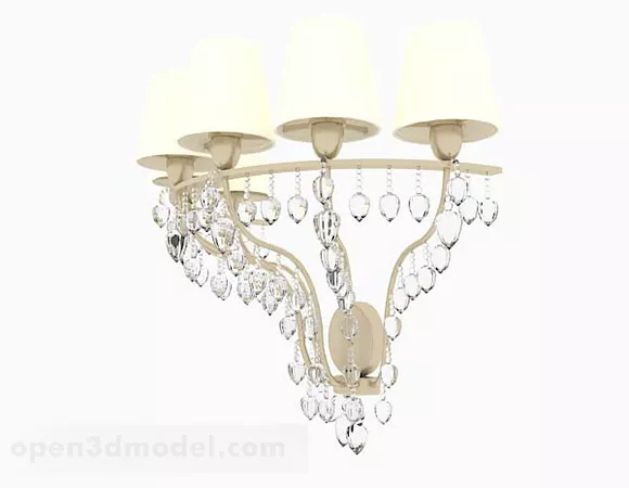 Yellow Tone Classic Chandelier 3d model Yellow Tone Classic Chandelier 3d model
