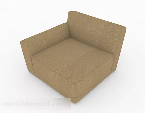 Brown Fabric Minimalist Single Sofa Chair 3d model Brown Fabric Minimalist Single Sofa Chair 3d model