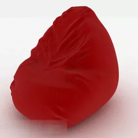 Creative Red Fabric Sofa Bag 3d model