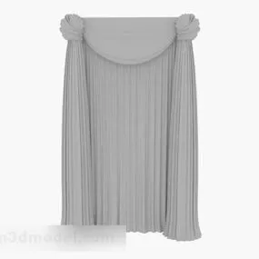 Gray Curtain Decor 3d model