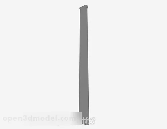 Simple Pillar Gray Paint 3d model Simple Pillar Gray Paint 3d model