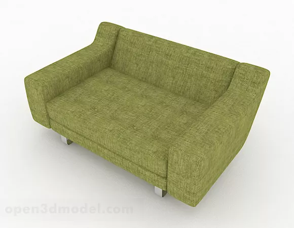 Green Fabric Home Single Sofa 3d model Green Fabric Home Single Sofa 3d model