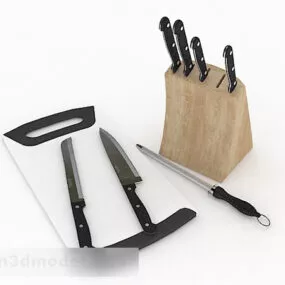 Kitchen Knife With Dock 3d model
