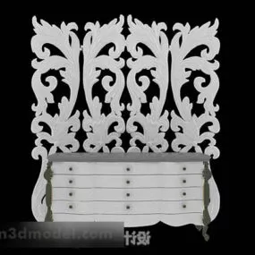 White Porch Cabinet Decoration V1 3d model