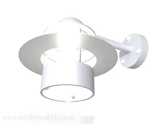 Common White Wall Lamp 3d model Common White Wall Lamp 3d model