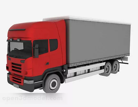 Satellite Truck With Antenna 3d model