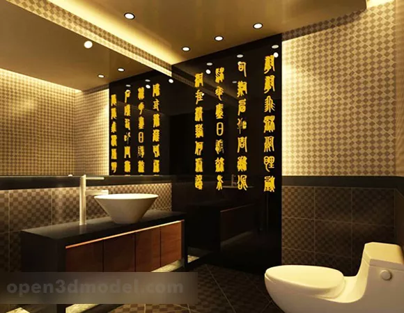 Sanitary Toilet And Urinal 3d model