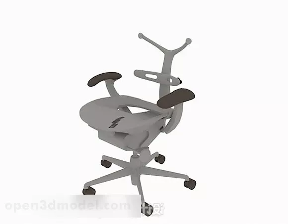 Gray Color Office Chair 3d model Gray Color Office Chair 3d model