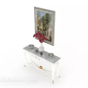 European Home Wall Table Decor 3d model