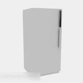 Gray Refrigerator One Door 3d model