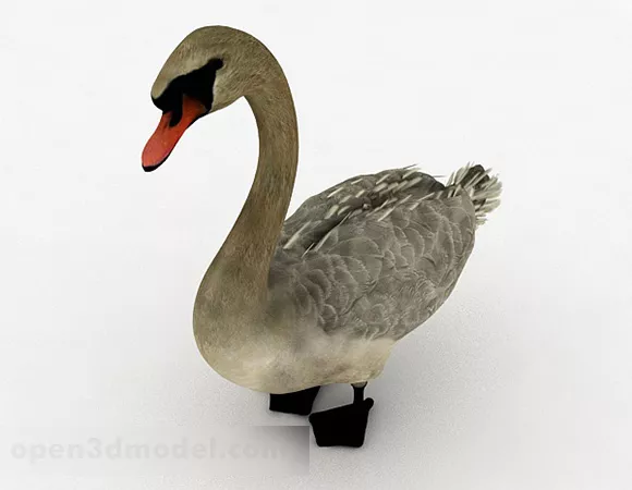 Plastic Duck Toy 3d model