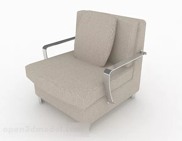 Gray Fabric Simple Single Sofa Chair 3d model Gray Fabric Simple Single Sofa Chair 3d model