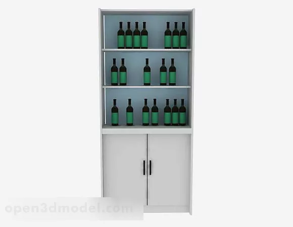 Wine Cooler Cabinet 3d model Wine Cooler Cabinet 3d model