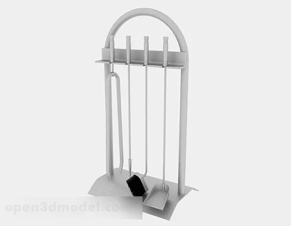 Wooden Fireplace Mantel 3d model