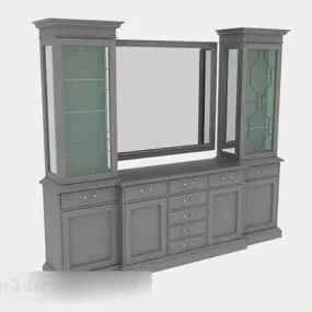 Gray Paint Classic Wine Cooler 3d model