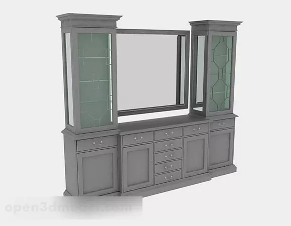 Gray Paint Classic Wine Cooler 3d model Gray Paint Classic Wine Cooler 3d model