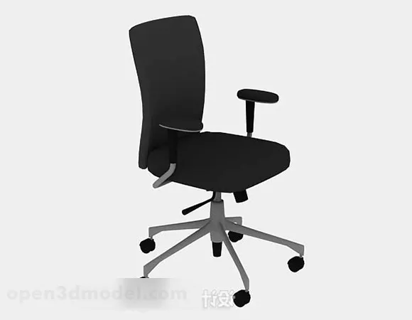 Black Wheels Office Chair 3d model Black Wheels Office Chair 3d model