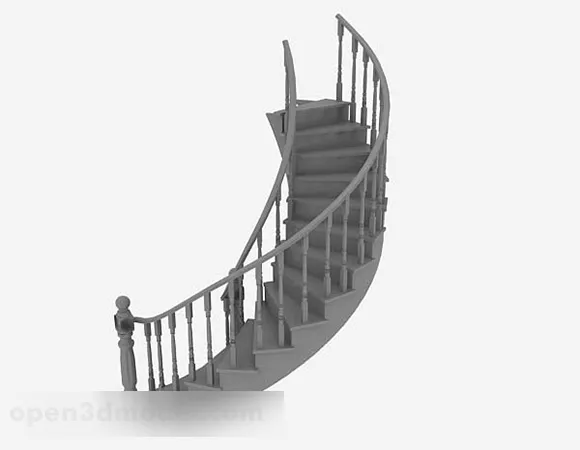 Railing Steel Pattern Handrail 3d model