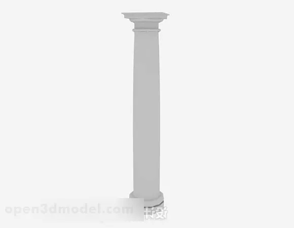 Staircase Wooden Rail 3d model