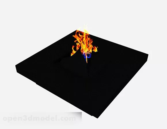 Black Minimalist Fireplace Simple Style 3d model Black Minimalist Fireplace Simple Style 3d model