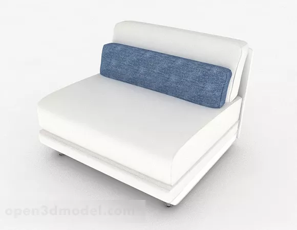 White Minimalist Single Sofa V3 3d model White Minimalist Single Sofa V3 3d model