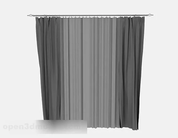 Gray Curtain Minimalist 3d model Gray Curtain Minimalist 3d model