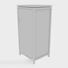 Gray Wardrobe Cabinet 3d model