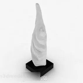 White Vase Interior Decoration 3d model