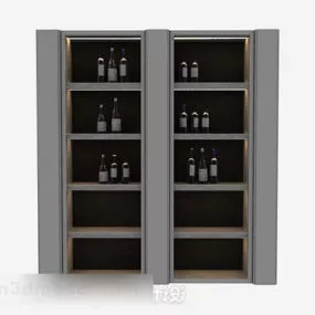 Gray Paint Wine Cooler 3d model