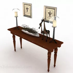 Antique Entrance Console Table 3d model