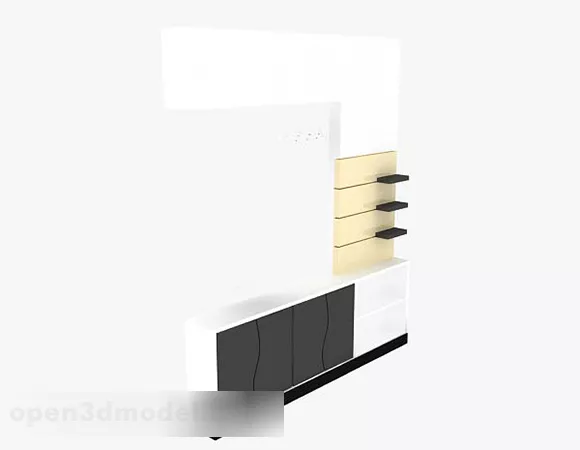 Home Design With Tv Cabinet 3d model Home Design With Tv Cabinet 3d model