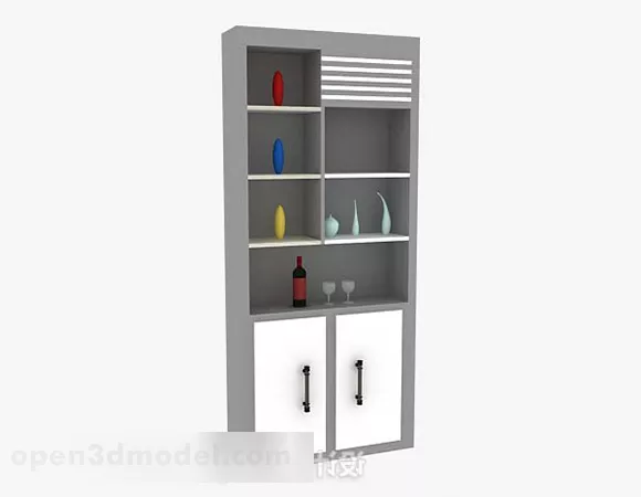 Office Display Cabinet Gray Paint 3d model Office Display Cabinet Gray Paint 3d model