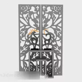Decorative Partition Gray Color 3d model