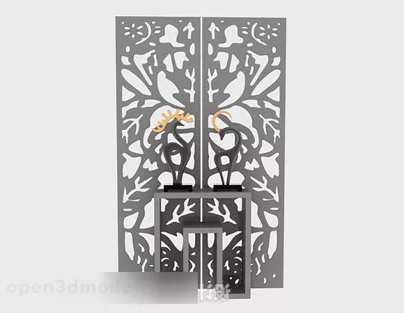 Partition Frame Islamic Pattern 3d model