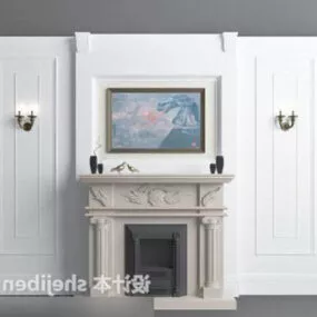 European Fireplace Design 3d model