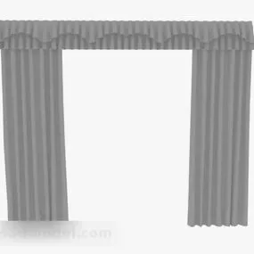 Gray Curtain For Hall 3d model