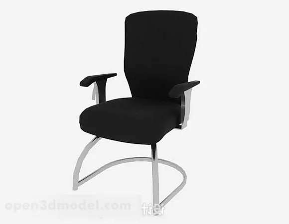 Black Leather Office Chair V1 3d model Black Leather Office Chair V1 3d model