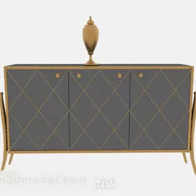 Hall Cabinet Antique Design 3d model