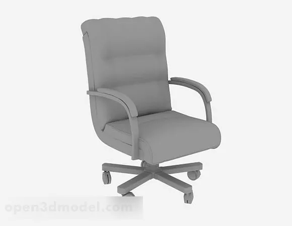 Wheel Office Chair Gray Color 3d model Wheel Office Chair Gray Color 3d model