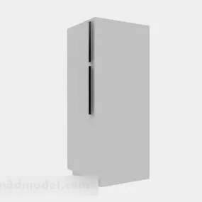 White Refrigerator Two Doors 3d model